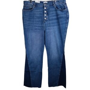 NWT Forever 21 Premium Mid Rise Bootcut Womens Jeans Button Fly Western Bohemian